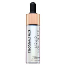 Makeup Revolution Liquid Highlighter Unicorn Elixir Highlighter für eine einheitliche und aufgehellte Gesichtshaut 18 ml