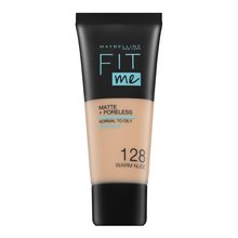 Maybelline Fit Me! Foundation Matte + Poreless 128 Warm Nude tekutý make-up s matujícím účinkem 30 ml