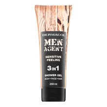 Dermacol Men Agent Sensitive Feeling 3in1 Shower Gel gel de ducha Para hombres 250 ml