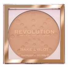 Makeup Revolution Bake & Blot Compact Powder - Beige púder pre zjednotenú a rozjasnenú pleť 5,5 g