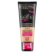 Eveline Selfie Time 2in1 Foundation & Concealer 03 Vanilla dlhotrvajúci make-up 2v1 30 ml