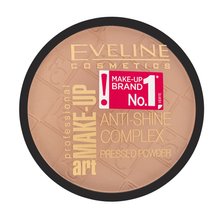 Eveline Anti-Shine Complex Pressed Powder 32 Natural Polvo para piel unificada y sensible 14 g