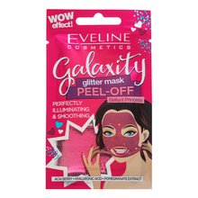 Eveline Galaxity Glitter Mask Peel-Of Brilliant Princess exfoliačná maska pre zjednotenú a rozjasnenú pleť 10 ml