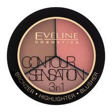 Eveline Colour Sensation 3in1 Palette multifunkční paleta pro sjednocenou a rozjasněnou pleť 01 Pink Beige 13,5 g