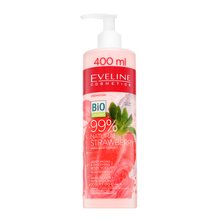 Eveline Bio Organic 99% Natural Strawberry Moisturising & Smoothing Body Yoghurt leche corporal hidratante para todos los tipos de piel 400 ml