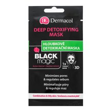 Dermacol Black Magic Deep Detoxifying Mask plátýnková maska pro mastnou pleť 15 ml