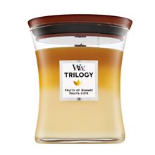 Woodwick Trilogy Fruits of Summer lumânare parfumată 275 g
