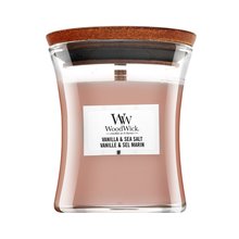 Woodwick Vanilla & Sea Salt vela perfumada 85 g