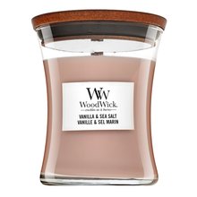 Woodwick Vanilla & Sea Salt lumânare parfumată 275 g