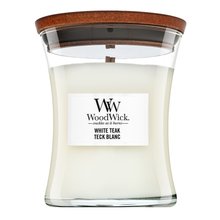 Woodwick White Teak candela profumata 275 g