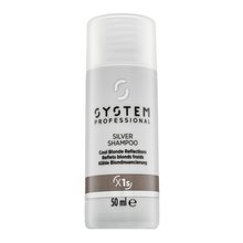 System Professional Silver Shampoo Champú neutralizante Para cabello rubio platino y gris 50 ml