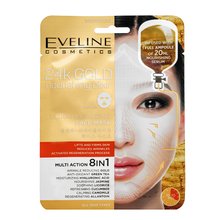 Eveline 24k Gold Nourishing Elixir mascheraviso in tessuto per tutti i tipi di pelle 20 ml