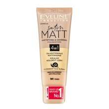 Eveline Satin Matt Mattifying & Covering Foundation 4in1 101 Ivory tekutý make-up s matujícím účinkem 30 ml