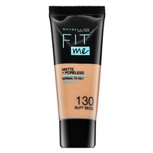 Maybelline Fit Me! Foundation Matte + Poreless 130 Buff Beige tekutý make-up so zmatňujúcim účinkom 30 ml