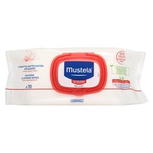 Mustela Ladies Soothing Cleansing Wipes Fragrance Free For Very Sensitive Skin Skin 70 pcs zklidňující pleťové ubrousky pro citlivou a suchou pleť