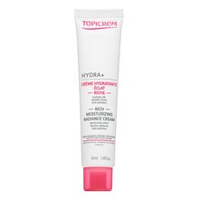 Topicrem HYDRA+ Rich Moisturising Radiance Cream Tápláló krém száraz arcbőrre 40 ml