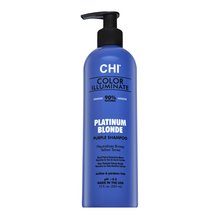 CHI Color Illuminate Platinum Blonde Purple Shampoo champú aclarante Para cabello rubio platino y gris 355 ml