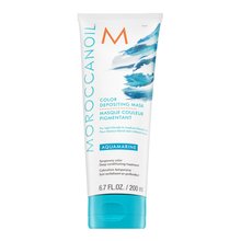 Moroccanoil Color Depositing Mask mascarilla nutritiva suave sin pigmentos de color permanentes Aquamarine 200 ml