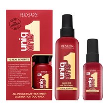 Revlon Professional Uniq One All In One Treatment Duo cura dei capelli senza risciacquo per tutti i tipi di capelli 150 ml + 50 ml