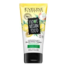 Eveline I Love Vegan Food Refreshing and revitalizing Face Wash Gel gel de curățare pentru toate tipurile de piele 150 ml