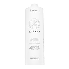 Kemon Actyva Purezza Shampoo Tiefenreinigungsshampoo gegen Schuppen für normales bis fettiges Haar 1000 ml