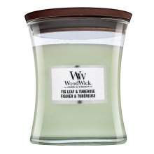 Woodwick Fig Leaf & Tuberose ароматна свещ 275 g