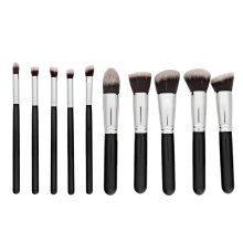 MIMO Makeup Brush Set Kabuki Black 10 Pcs set de brochas