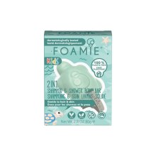 Foamie Kids Twardy żel pod prysznic 2in1 Shower Body Bar Mango & Coconut 80 g