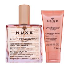 Nuxe Prodigieux Floral sada Multi-Purpose Dry Oil + Scented Shower Gel 100 ml + 30 ml