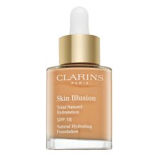 Clarins Skin Illusion Natural Hydrating Foundation folyékony make-up hidratáló hatású 107 Beige 30 ml