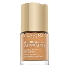 Clarins Skin Illusion Velvet Natural Matifying & Hydrating Foundation folyékony make-up matt hatású 112C Amber 30 ml