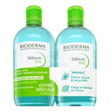 Bioderma Sébium płyn micelarny H2O Purifying Cleansing Micelle Solution 2 x 500 ml