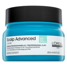 L´Oréal Professionnel Scalp Advanced Anti-Oiliness Professional Clay 2-in-1 Shampoo & Mask Deep Purifier sampon + maszk zsíros hajra 250 ml