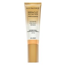 Max Factor Miracle Second Skin Hybrid Foundation SPF20 03 Light maquillaje de larga duración con efecto hidratante 30 ml