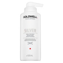 Goldwell Dualsenses Silver 60sec Treatment ernährende Maske mit Farbpigmenten für platinblondes und graues Haar 500 ml