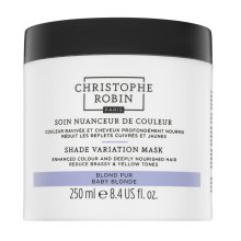 Christophe Robin Shade Variation Mask tápláló maszk színes pigmentekkel szőke hajra Baby Blonde 250 ml