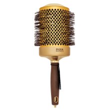 Olivia Garden Expert Blowout Shine Round Brush Wavy Bristles Gold & Brown 80 mm perie de păr