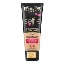 Eveline Selfie Time 2in1 Foundation & Concealer langhoudende make-up 2v1 04 Natural 30 ml