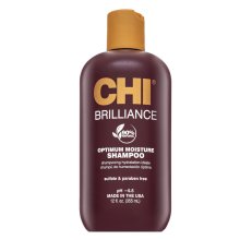 CHI Deep Brilliance Olive & Monoi Optimum Moisture Shampoo šampon pro hydrataci vlasů 355 ml