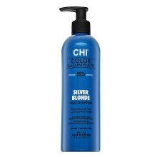 CHI Color Illuminate Silver Blonde Blue Shampoo champú tónico Para cabello rubio platino y gris 355 ml