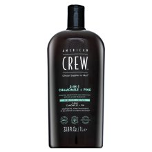 American Crew 3-in-1 Chamolie + Pine shampoo, conditioner en douchegel 1000 ml