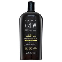 American Crew 3-in-1 Ginger + Tea šampón, kondicionér a sprchový gel 1000 ml