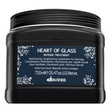 Davines Heart Of Glass Intense Treatment kräftigende Maske für gefärbtes, chemisch behandeltes und aufgehelltes Haar 750 ml