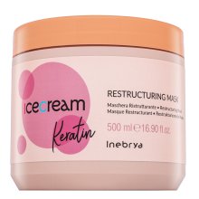 Inebrya Ice Cream Keratin Restructuring Mask versterkend masker met keratine 500 ml