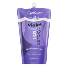 Fanola No Yellow Color Violet Peroxyde vyvíjacia emulzia pre neutralizáciu žltých tónov 1,5% 5 Vol. 1000 ml