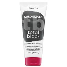 Fanola Color Mask tápláló maszk színes pigmentekkel hajszín élénkítésére Total Black 200 ml