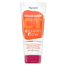 Fanola Color Mask mască hrănitoare cu pigmenți colorați pentru a revigora nuanțe de cupru Copper Flow 200 ml