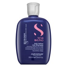 Alfaparf Milano Semi Di Lino Blonde Intense Anti-Yellow Low Shampoo Champú neutralizante Para cabello rubio 250 ml