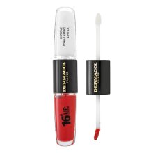 Dermacol 16H Lip Colour Extreme Long-Lasting Lipstick color y brillo bifásicos para labios de larga duración No. 03 8 ml