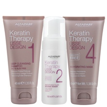 Alfaparf Milano Lisse Design Keratin Therapy Set für widerspenstiges Haar 40 ml + 100 ml + 40 ml